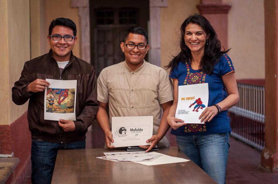 Indígenas. Superhéroes auxilian cultura