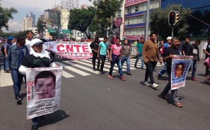 Marcha CNTE a San Lázaro; encabeza protestas por Sexto Informe