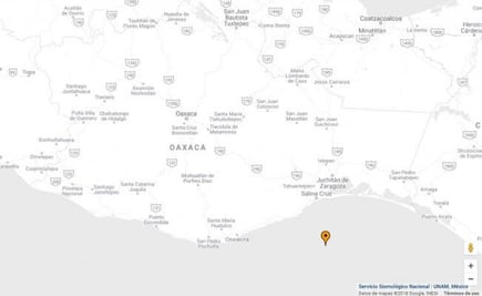 Reportan sismo de 4.9 grados al sur de Salina Cruz, Oaxaca