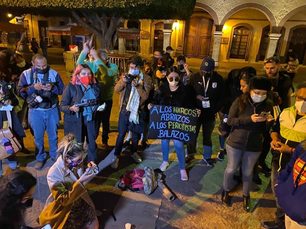 Así fue la protesta de periodistas en Querétaro; exigen alto a los asesinatos