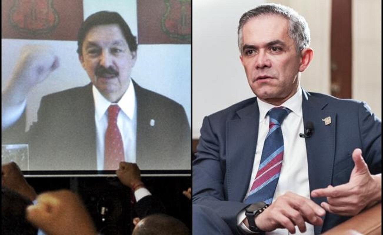 Napoleón Gómez Urrutia, postulado por Morena y Miguel Angel Mancera, abanderado del PAN. Foto: Archivo/EL UNIVERSAL