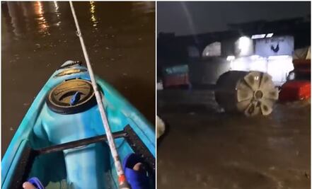 VIDEOS: ¡México mágico! Captan otro tinaco y hasta un Kayak navegando en calles de Guadalajara tras fuertes lluvias