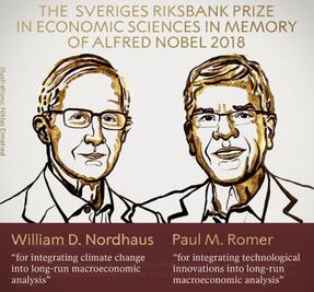 Nordhaus y Romer ganan el Premio Nobel de Economía