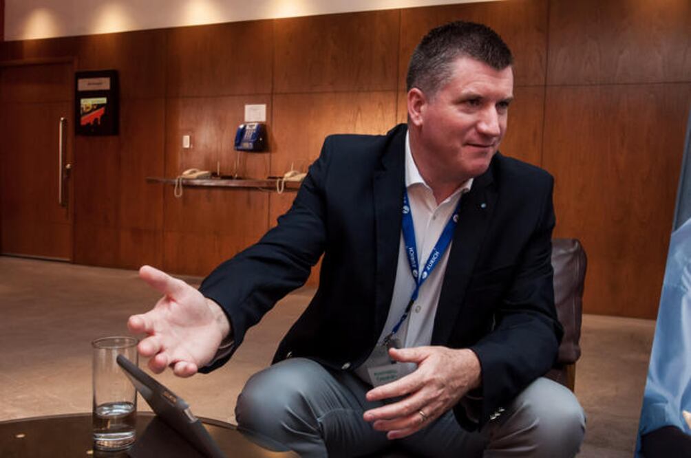 Nicholas Deakin, director de Ingeniería de Riesgos para Zurich México, dice que buscan promover la cultura de prevención en la industria automotriz (RICARDO LUGO. EL UNIVERSAL)