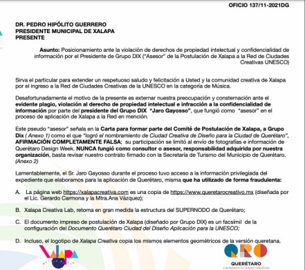 Acusan a Xalapa de plagiar proyecto Querétaro Creativo 