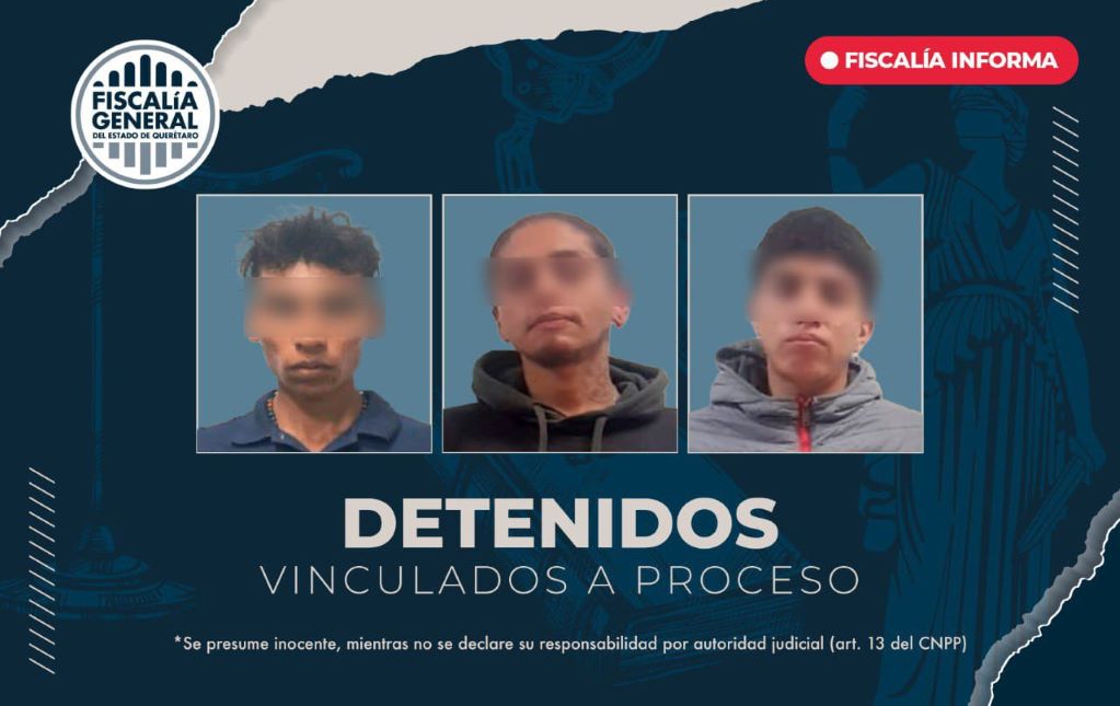 Detienen a tres sujetos por robos en Querétaro y El Marqués. Foto: Especial