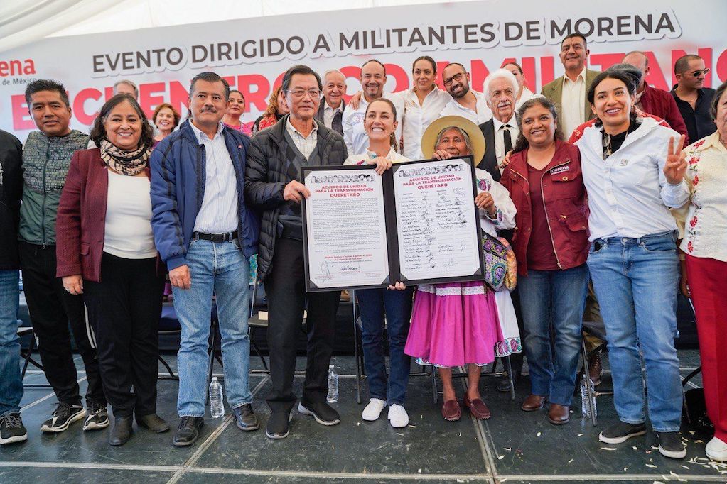 "El país debe continuar por el mismo rumbo", afima Claudia Sheinbaum desde Querétaro