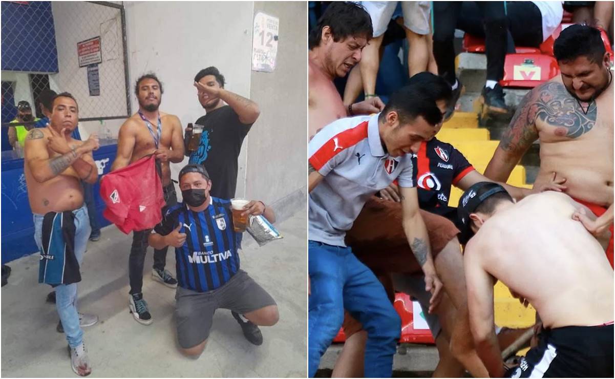 Sin playera y sin cubrebocas, tatuados y con sangre en los tenis, 7 rostros de agresores del Querétaro-Atlas