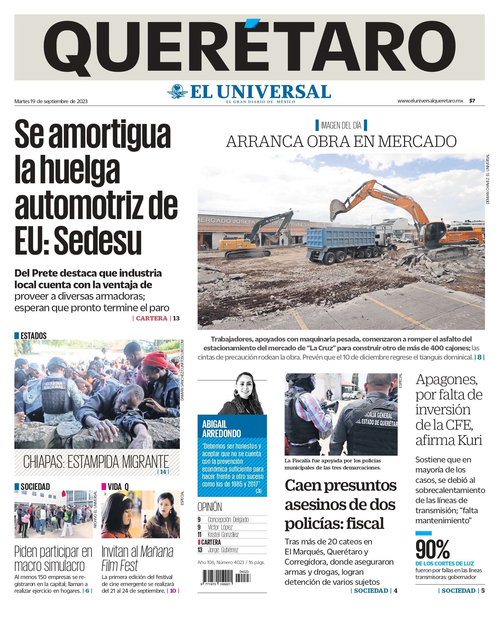 Portada 19 de septiembre de 2023