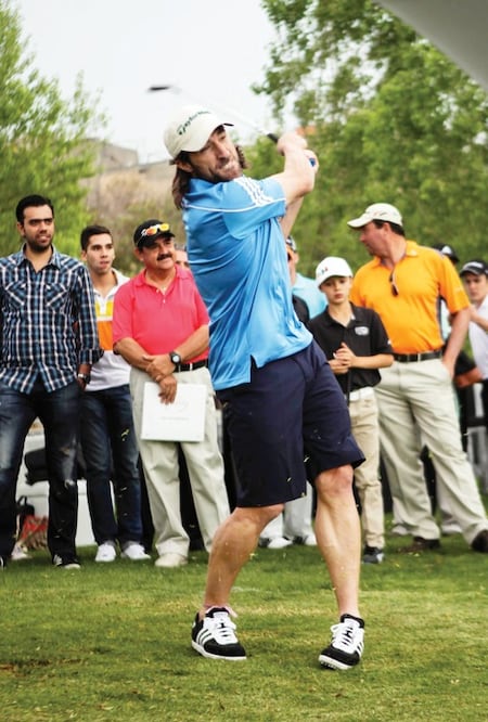 Mezclan el futbol con el golf
