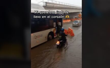 Video. Captan acumulación de agua en el Paseo 5 de Febrero