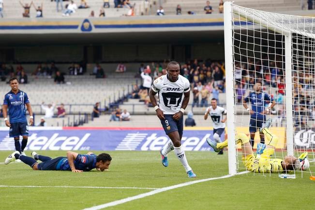 El delantero ecuatoriano aprovechó la fragilidad defensiva del Celaya para horadar la portería. (AGUSTÍN SALINAS. EL UNIVERSAL)