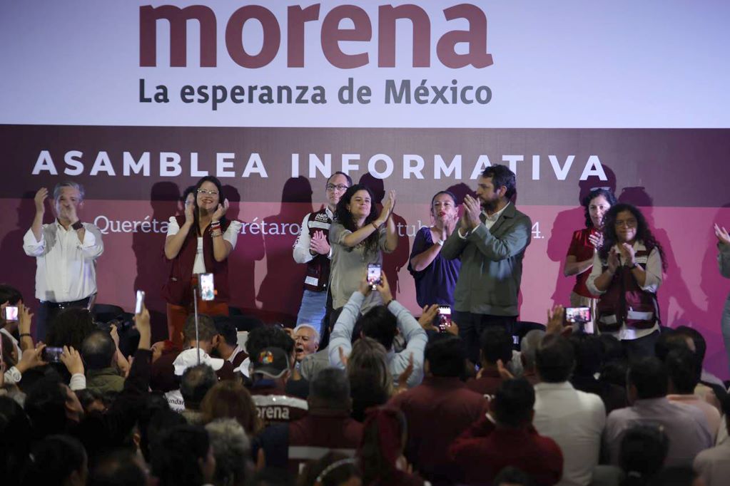 En Querétaro, Morena realiza asamblea en medio del caos y protestas