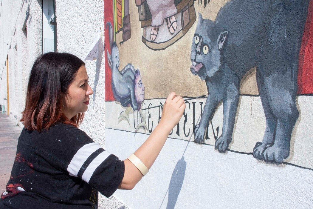 "Para vivir del arte hay que trabajar diario": muralista