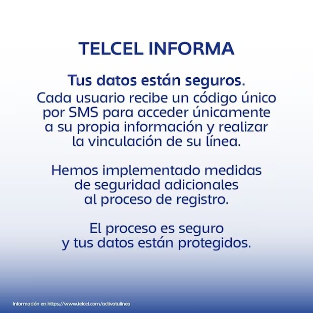 Comunicado oficial de Telcel en redes sociales respecto a la polémica de fuga de datos en el registro obligatorio de líneas móviles. Foto: Telcel