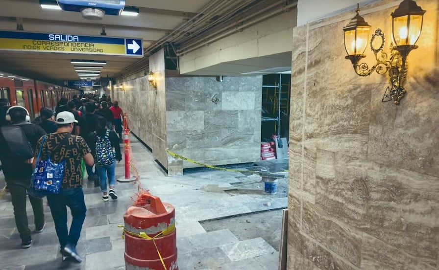 Instalan lámparas decorativas en la estación Hidalgo de la Línea 2 del Metro
