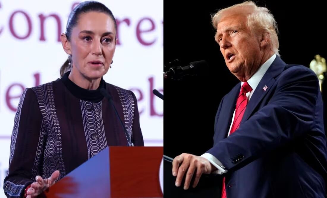 Sheinbaum y Trump hablaron el 3 de febrero ante la amenaza de aranceles de 25% por parte del estadounidense, que suspendió por un mes. Foto: Fernanda Rojas/EL UNIVERSAL/AP