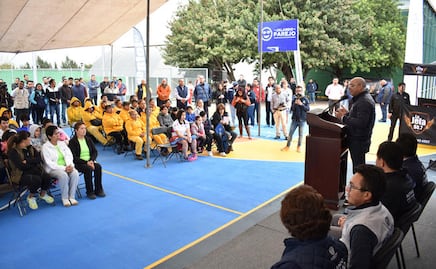 Entregan cancha y cafetería en Bachilleres Bicentenario