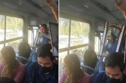 Se desprende la puerta del camión; sucedió en la ruta 36 del Qrobús