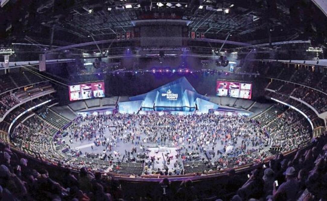 Panorámica del Opening Nighth, en el Xcel Energy Center (KIBBY LEE. USA TODAY SPORTS)