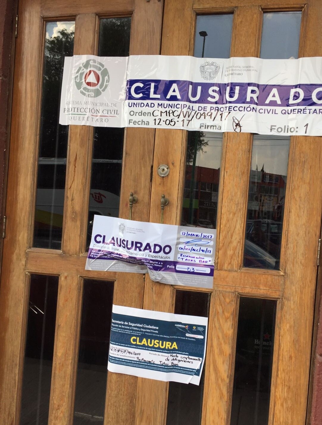 Clausuran tres bares en la capital