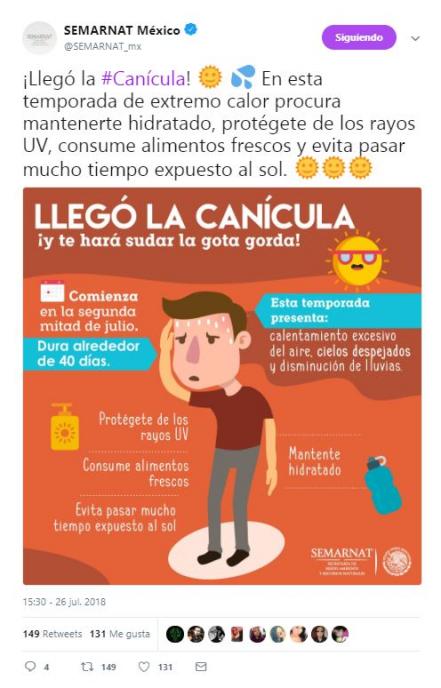 Advierten los riesgos de la Canícula