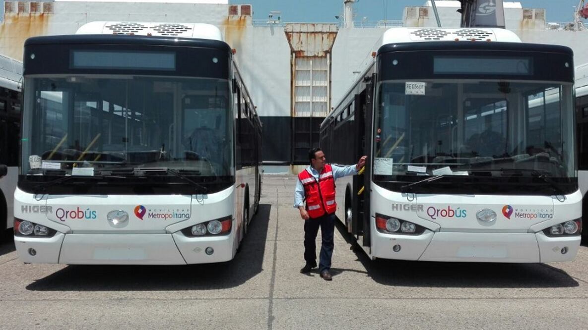 Llegan a México 52 unidades para el nuevo sistema de transporte Qrobús