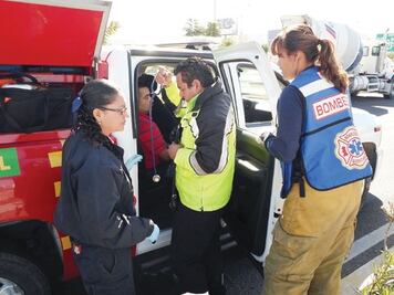 Choque deja tres lesionados