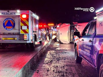 Por segundo accidente en un día, la carretera 57 vuelve a colapsar en zona de obras