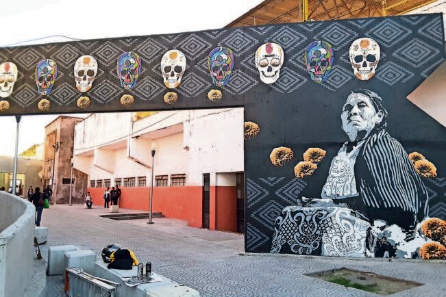 Nueve Arte Urbano recibe premio internacional por mural  Tzompantli  