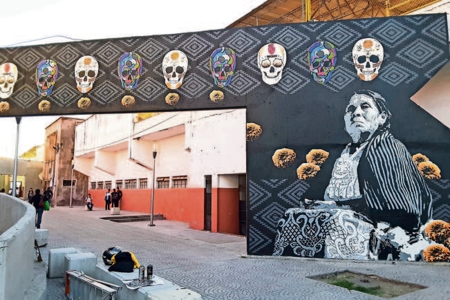 Nueve Arte Urbano recibe premio internacional por mural  Tzompantli