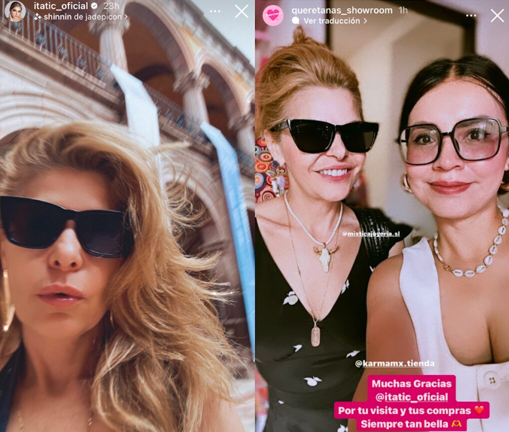 Itatí Cantoral festeja, pasea y compra ropa de segunda mano