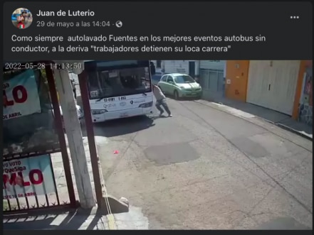 "Autobús a la deriva" es detenido por trabajadores de autolavado en Querétaro 