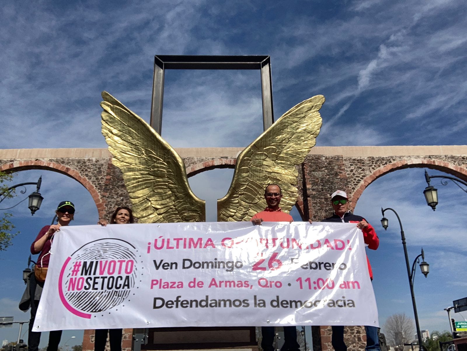 ¡Mi voto no se toca! Convocan a marcha en defensa del INE en Querétaro