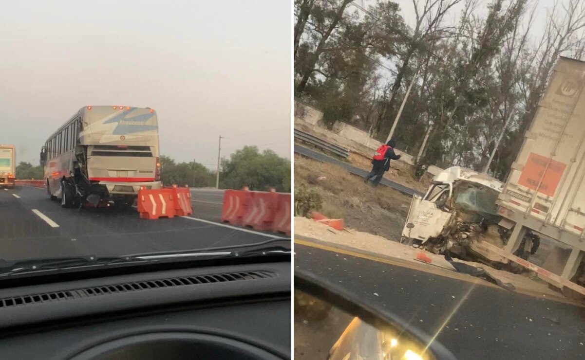 Reportan tres accidentes en la autopista México Querétaro
