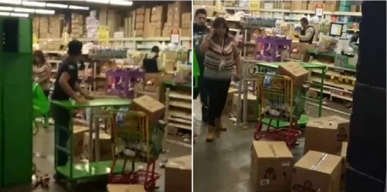 Ante crisis del Covid-19, saquean tienda de autoservicio en Edomex