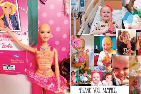 Barbie calva, solidaria con niñas enfermas de cáncer