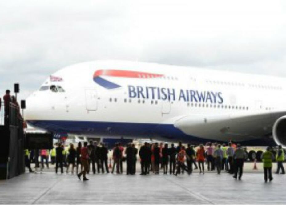 Recibe aerolínea British Airways su primer avión A380