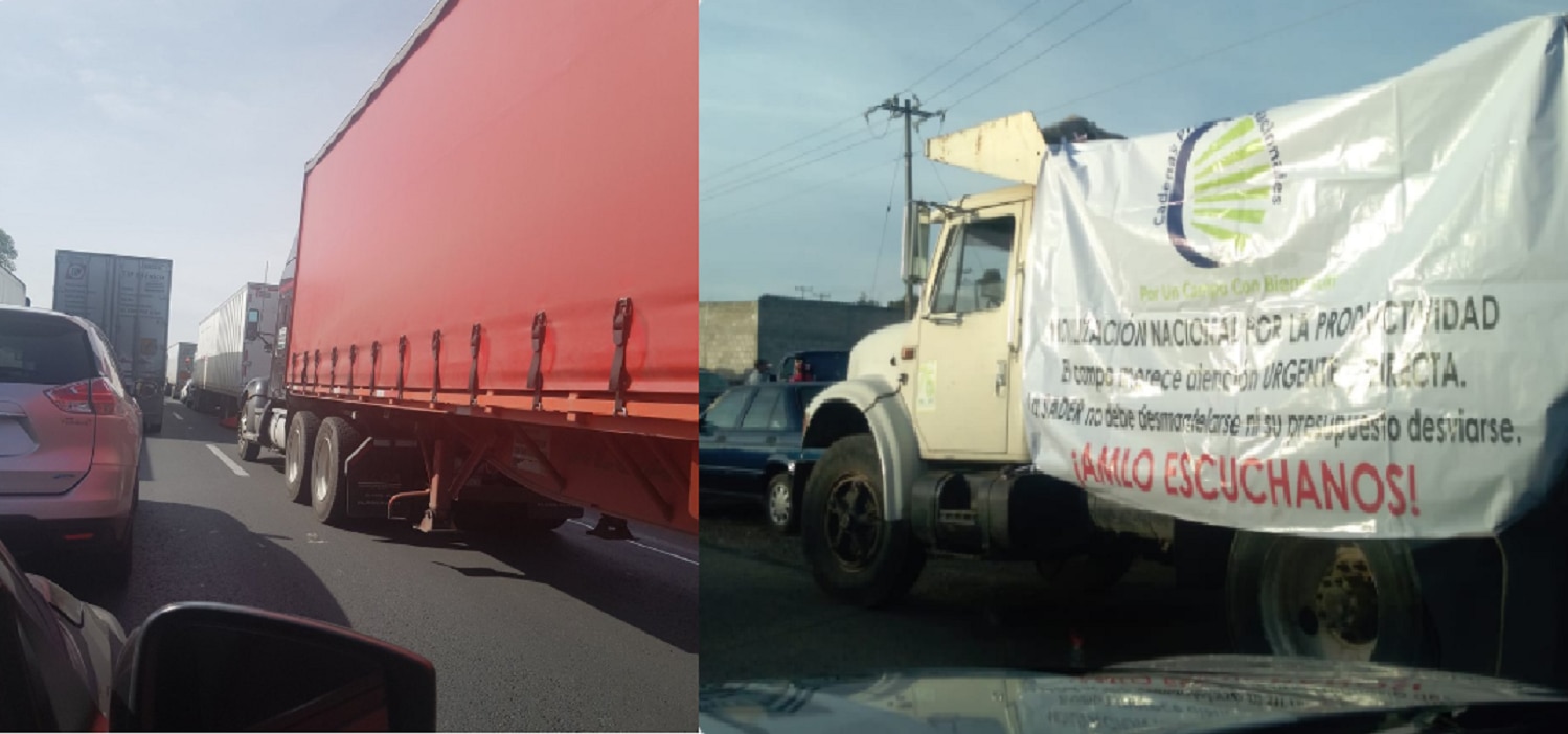 Agricultores bloquean la México-Querétaro