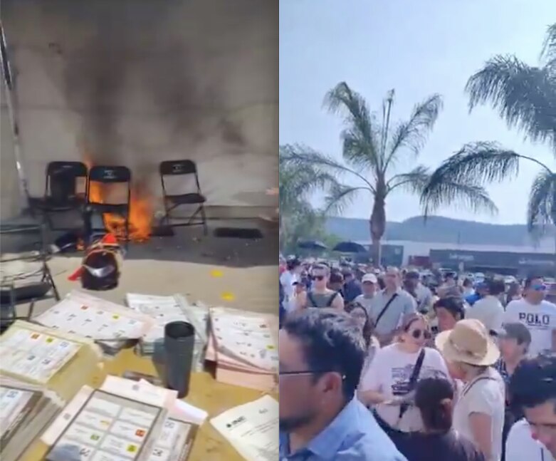 Queman casilla en Juriquilla; votantes responden gritando "México, México"