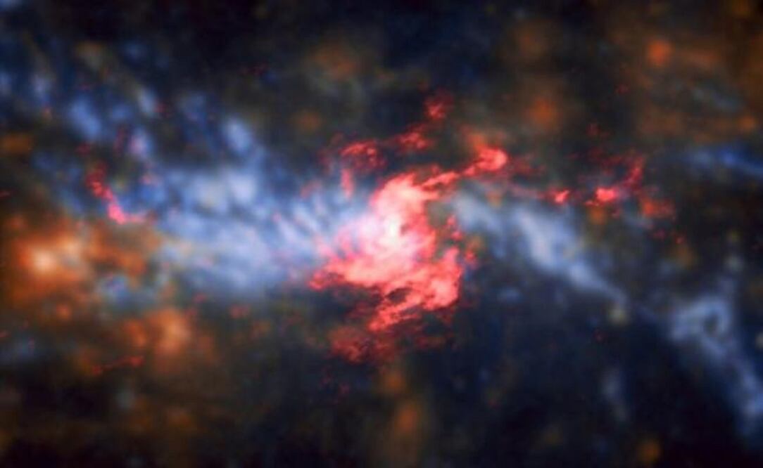 La galaxia NGC 5643 está ubicada a 55 millones de años luz de la Tierra. Foto: almaobservatory.org