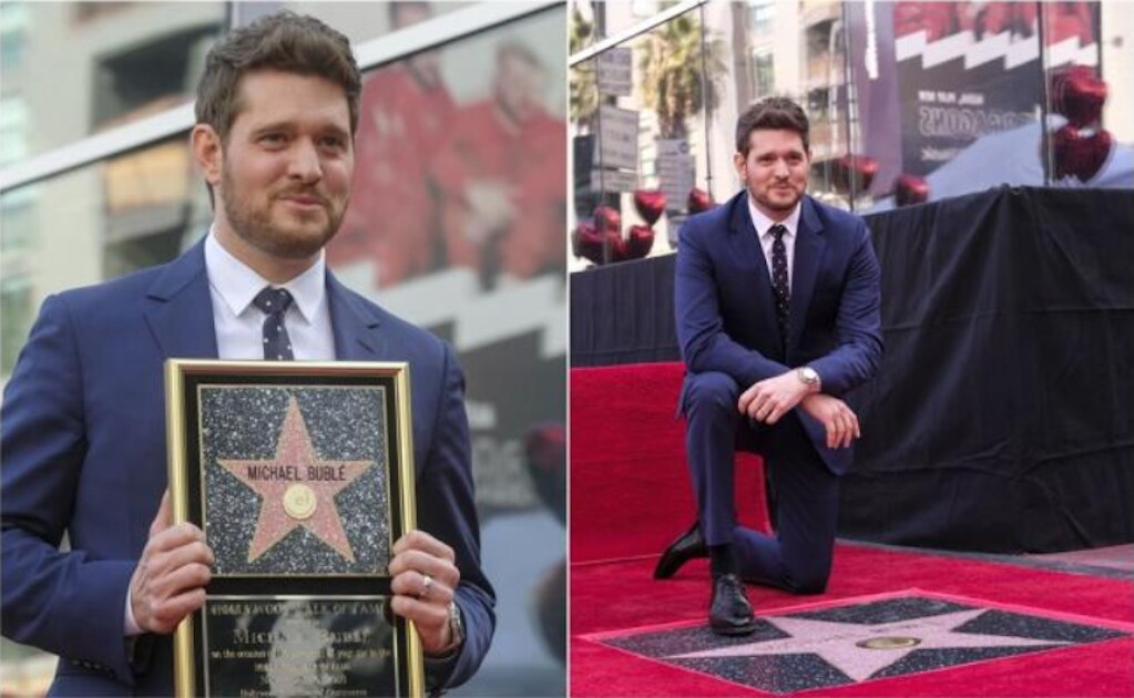 Michael Bublé recibe estrella en el Paseo de la Fama