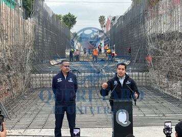 Obra del dren de Peñuelas en Querétaro presenta 35% de avance; estará lista en junio