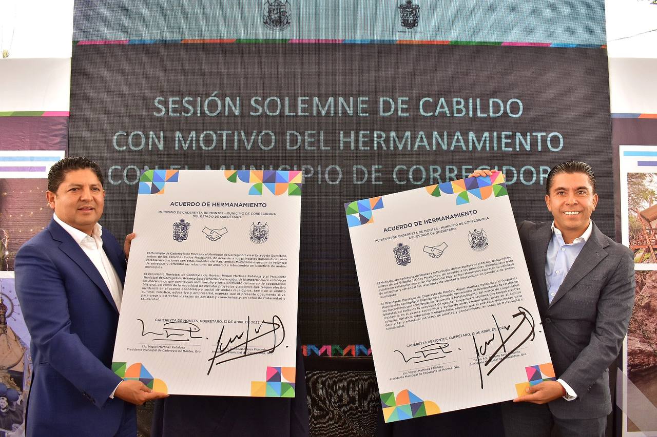 El municipio de Corregidora se vuelve hermano de Cadereyta; la unión ofrece ventajas turísticas
