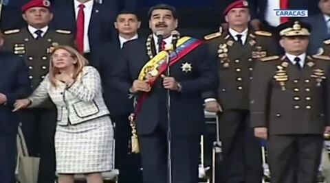 Difunden video de detonaciones durante discurso de Nicolás Maduro