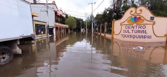 Zona turística de Tequisquiapan amaneció nuevamente bajo el agua