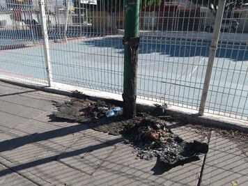 Vandalizan papeleras en la colonia Burócrata