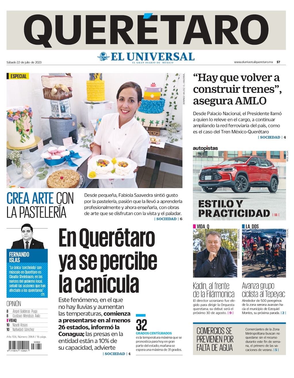 Portada Querétaro 22 de julio de 2023