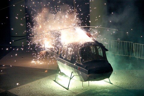 Recrean accidente de helicóptero de 2005