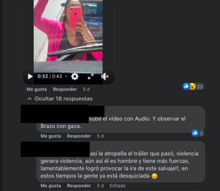 Operador de Qrobús y mujer se confrontan en la vía pública 